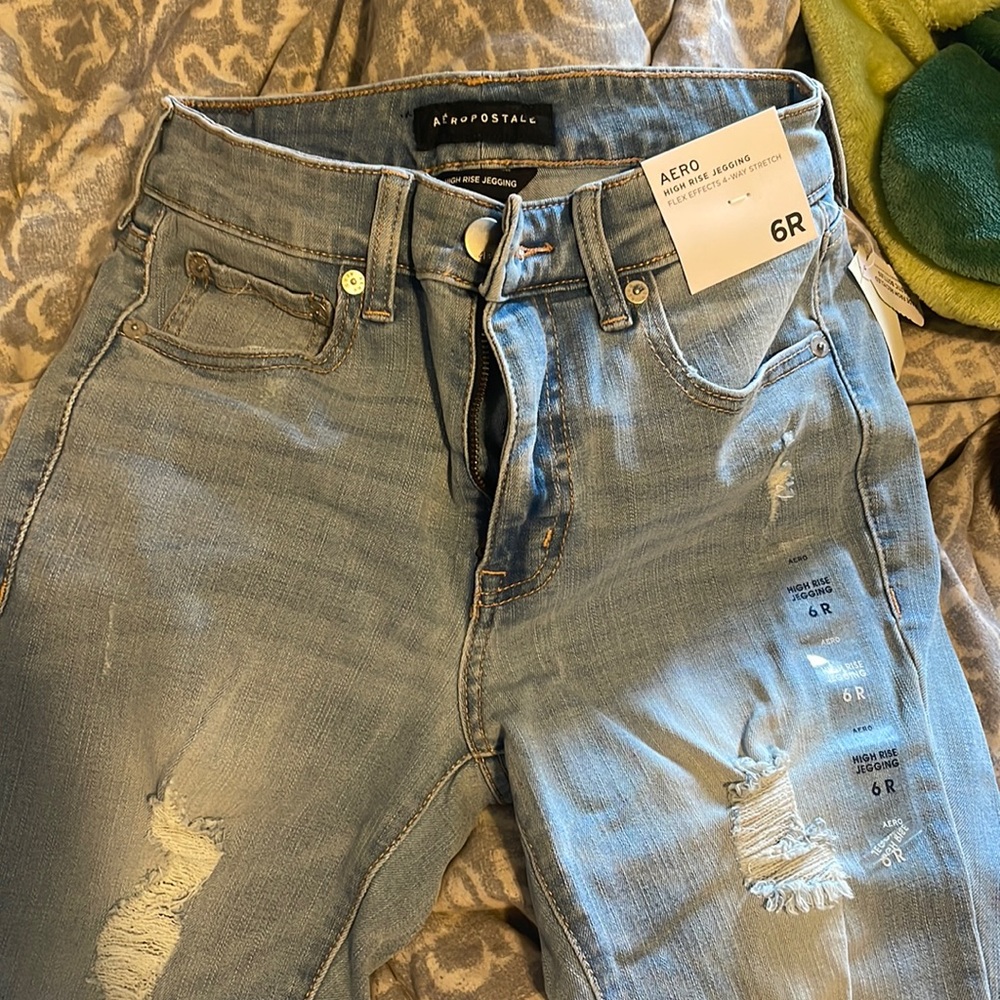 Aeropostale high-rise ripped jeans